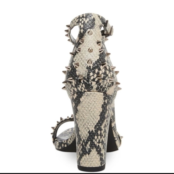 Madden Girl 8m Snakeskin Style Heels w/ Studs - Picture 3 of 10